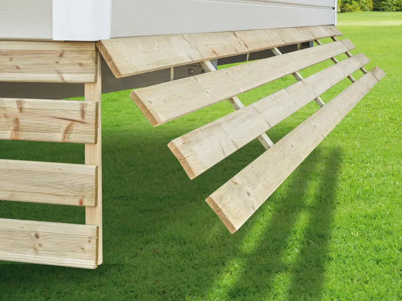 Soubassement bois pour mobil-home | Clairval